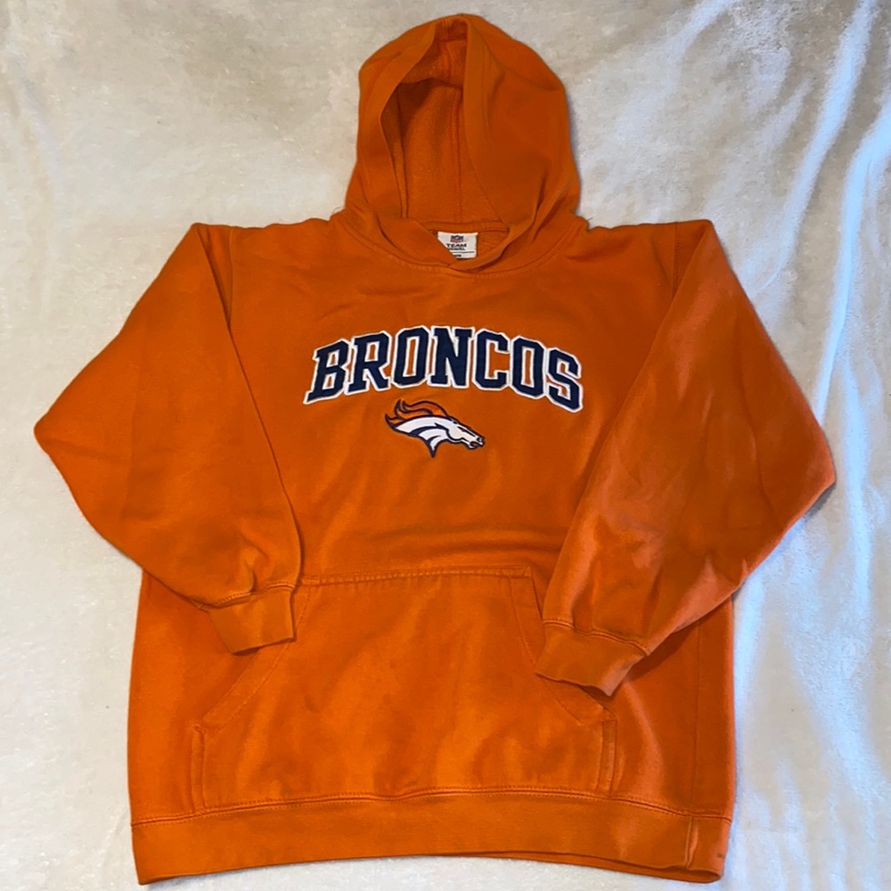 Denver Broncos Sweatshirt - Youth XL - 70% Cotton - 30% Polyester